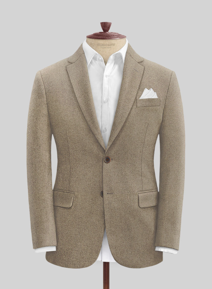 Light Weight Light Brown Tweed Suit - StudioSuits