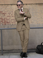 Light Weight Light Brown Tweed Suit - StudioSuits