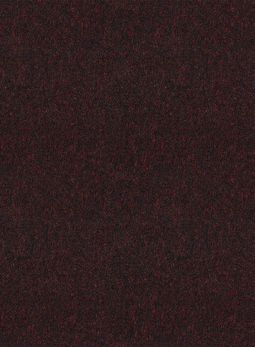 Nomad Light Weight Melange Wine Tweed Shirt - StudioSuits