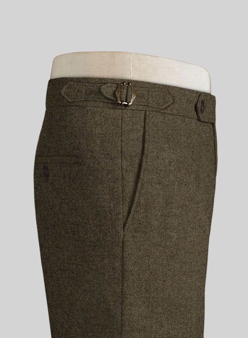 Light Weight Rust Brown Highland Tweed Trousers - StudioSuits