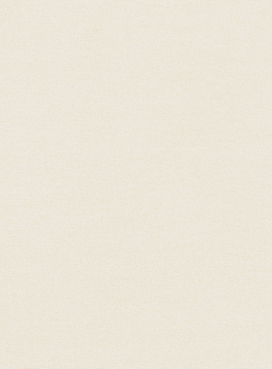 Light Beige Feather Cotton Canvas Stretch Pants - StudioSuits