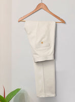 Light Beige Feather Cotton Canvas Stretch Suit II - StudioSuits