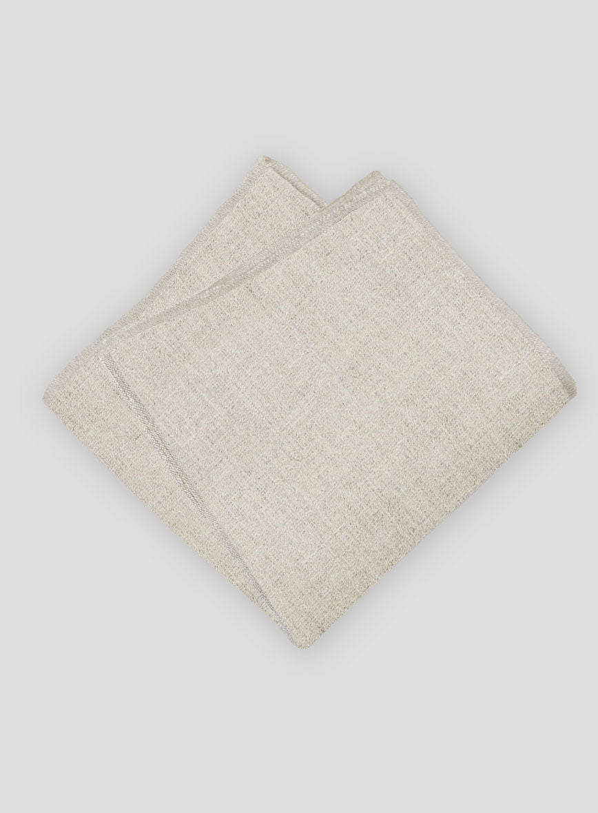 Linen Pocket Square - Barn Beige - StudioSuits
