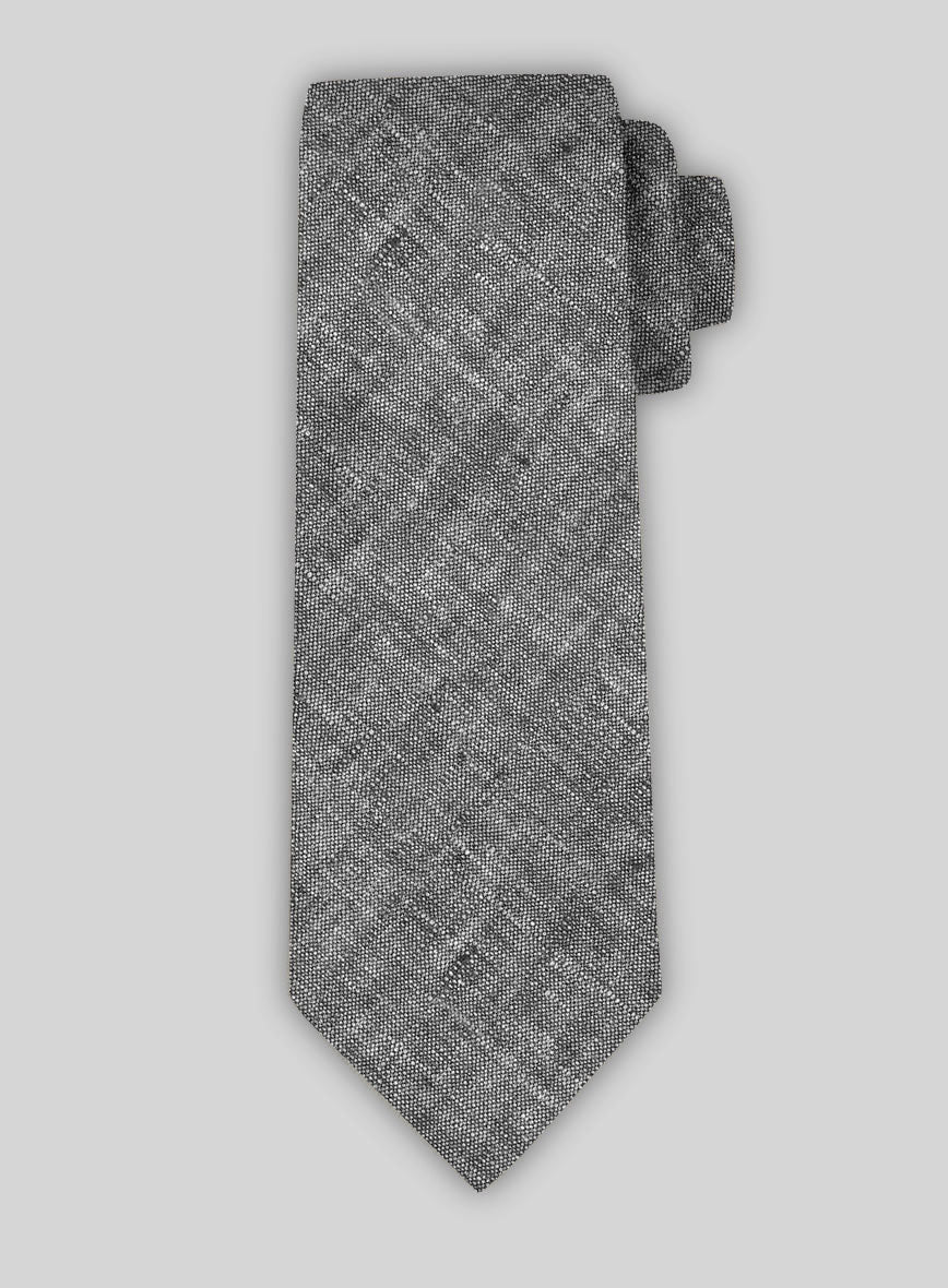 Linen Tie - Chambray Black - StudioSuits