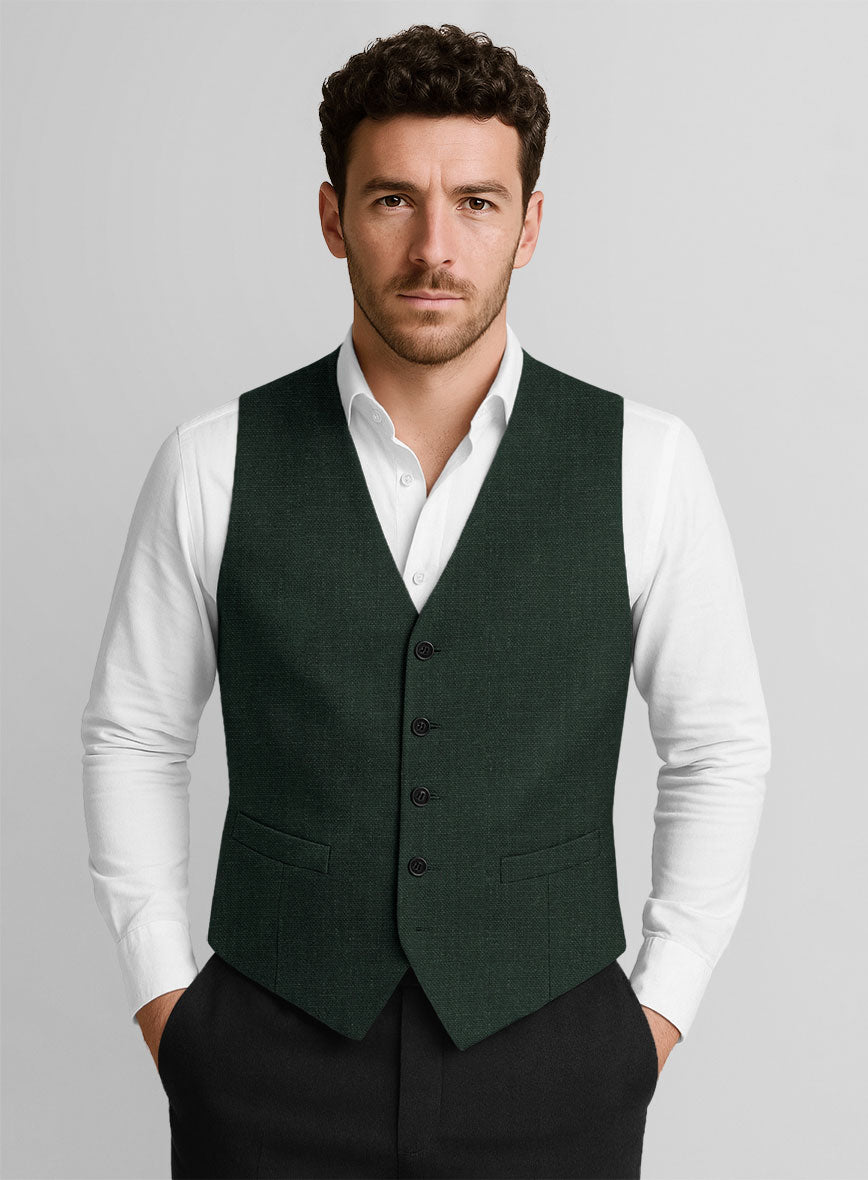 Linen Waist Coat - StudioSuits