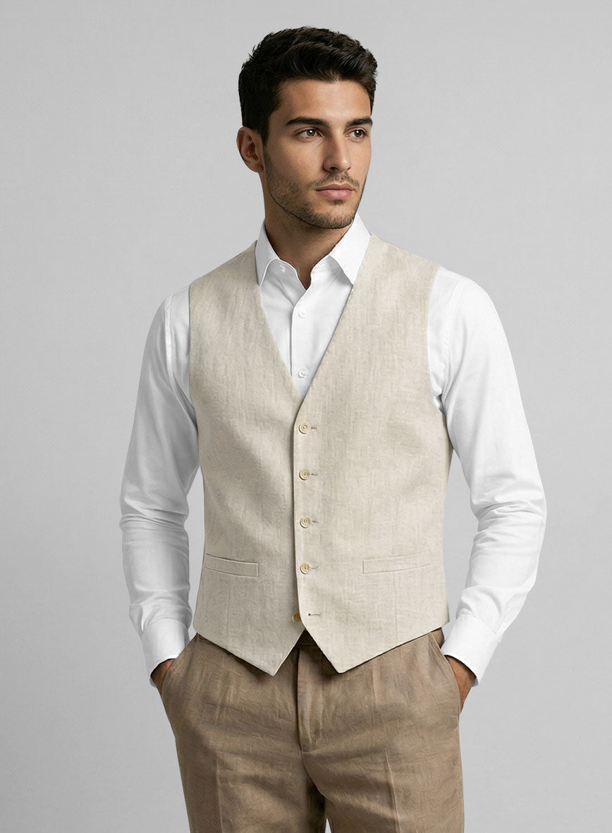 Linen Waist Coat - StudioSuits