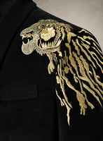 Lion Embroidery Velvet Blazer - StudioSuits