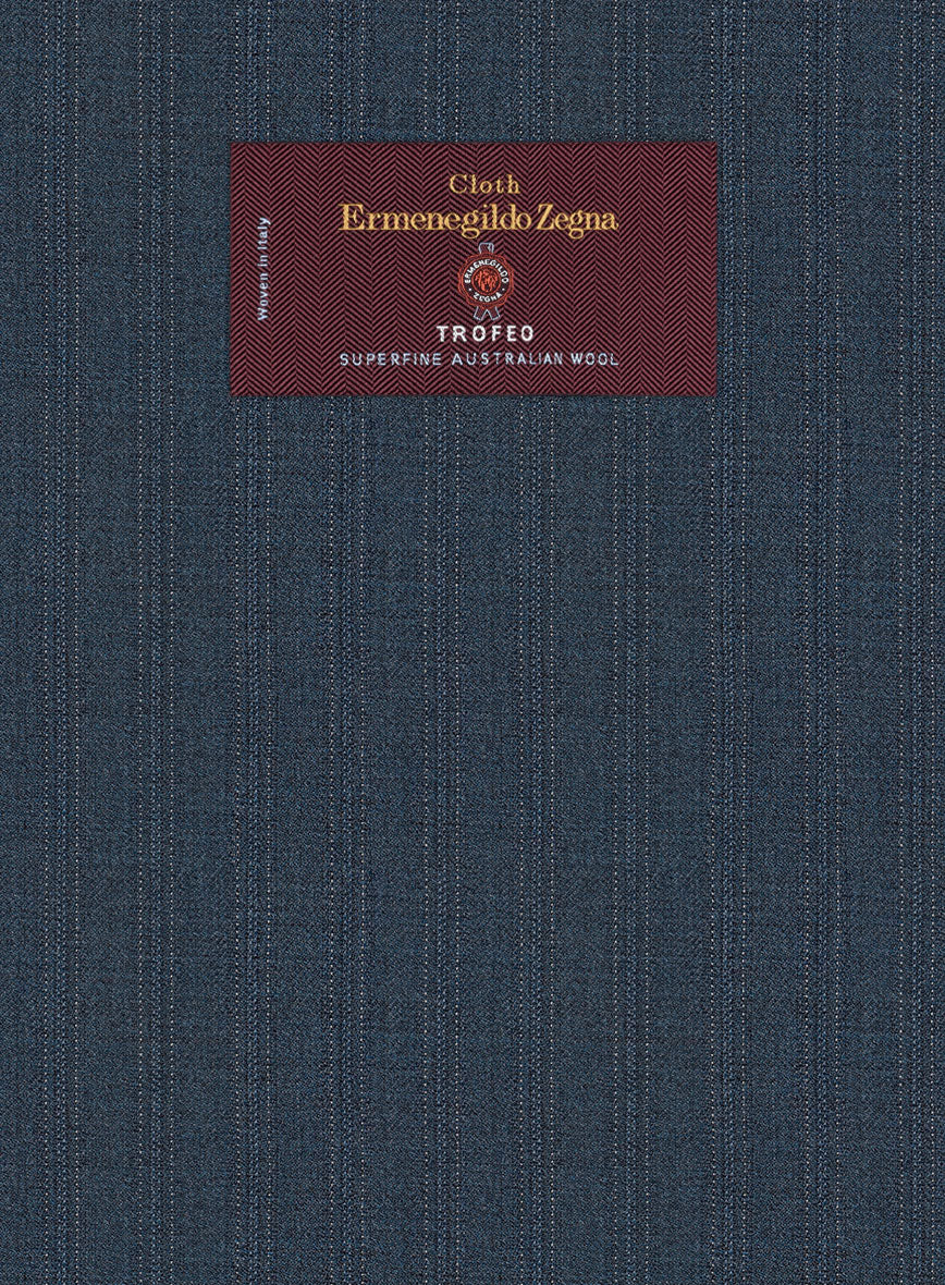 Lanificio Zegna Trofeo Dexi Regal Blue Stripe Wool Suit - StudioSuits