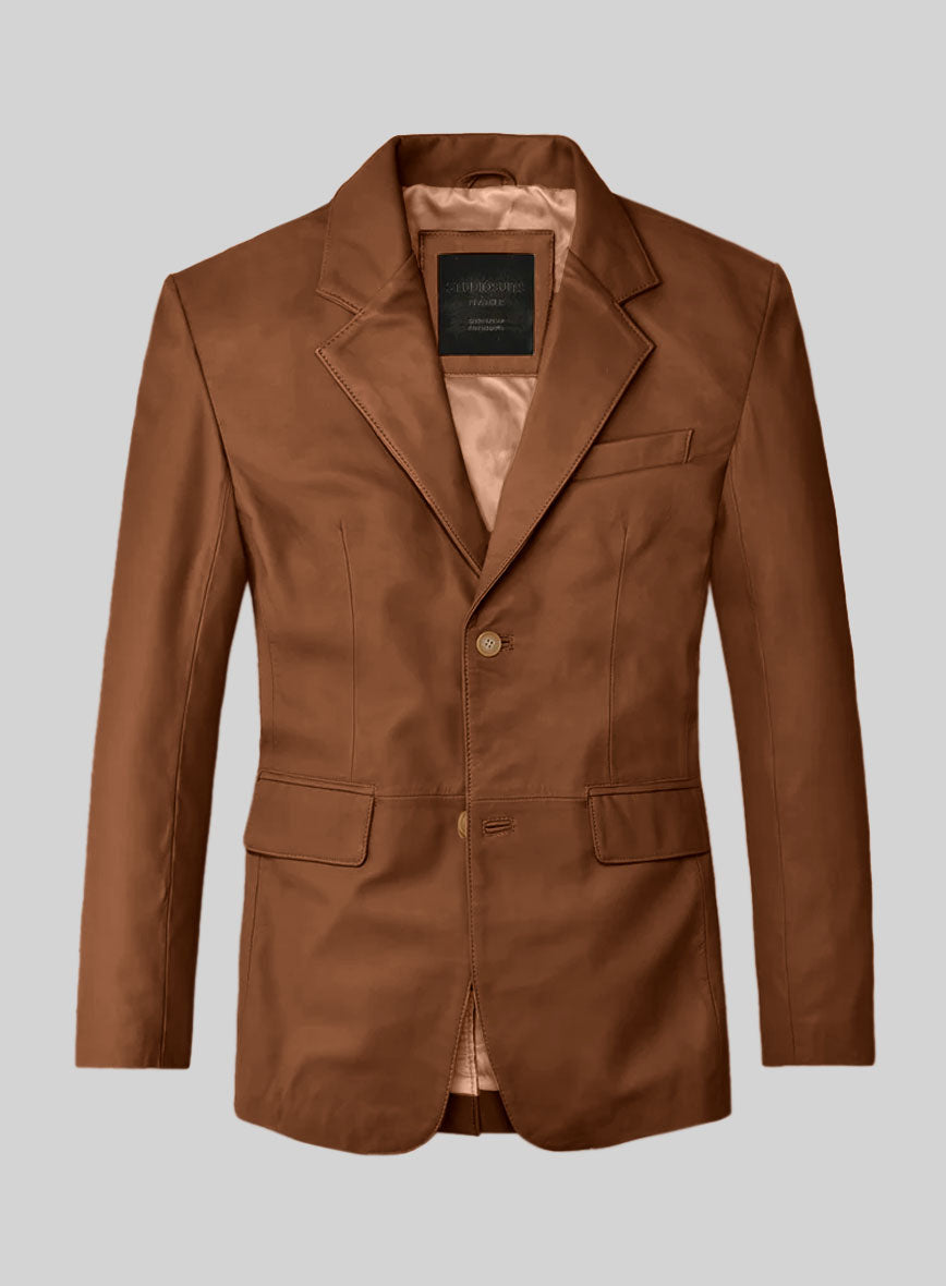 Log Cabin Brown Leather Suit - StudioSuits