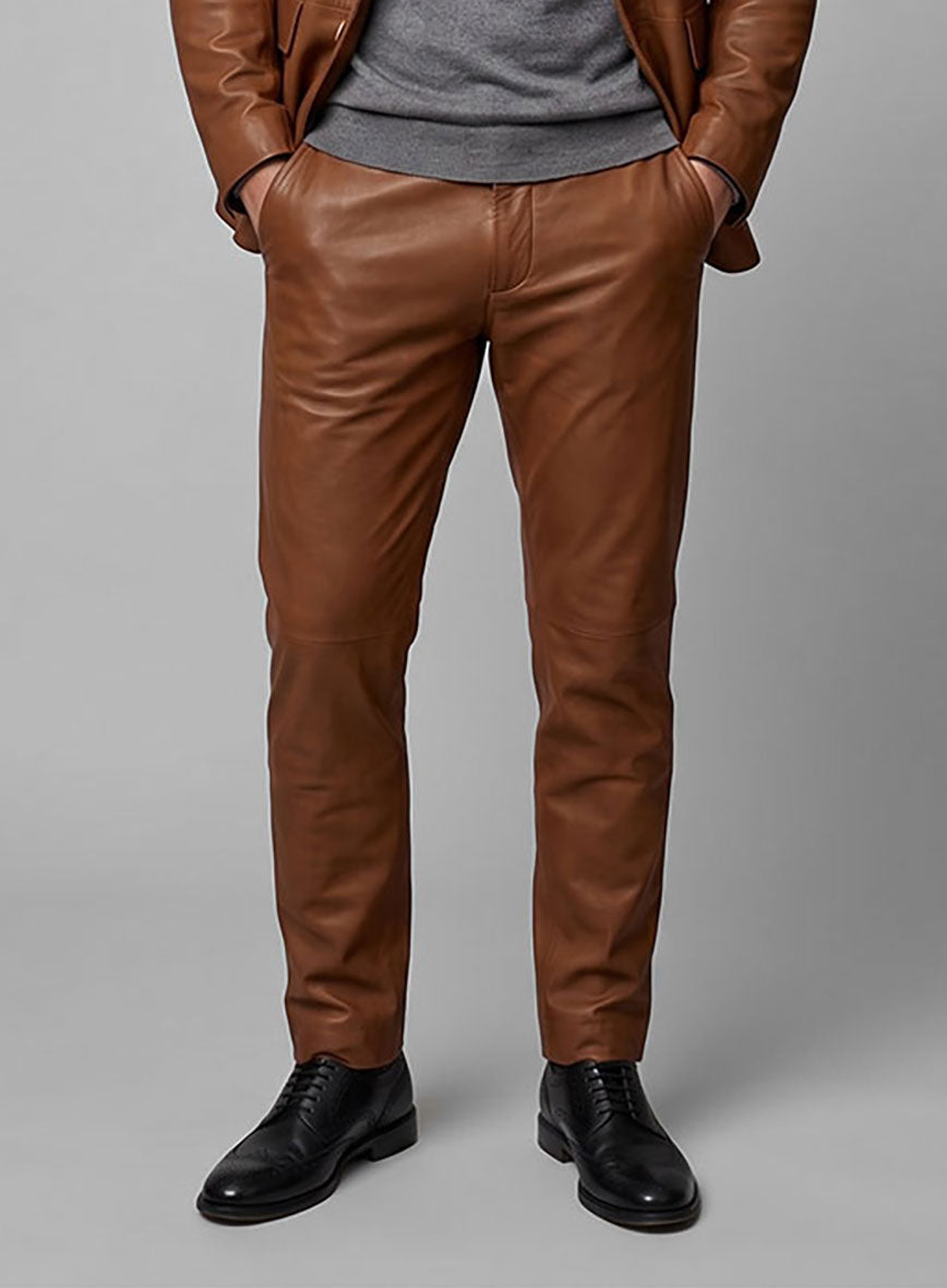 Log Cabin Brown Leather Suit - StudioSuits