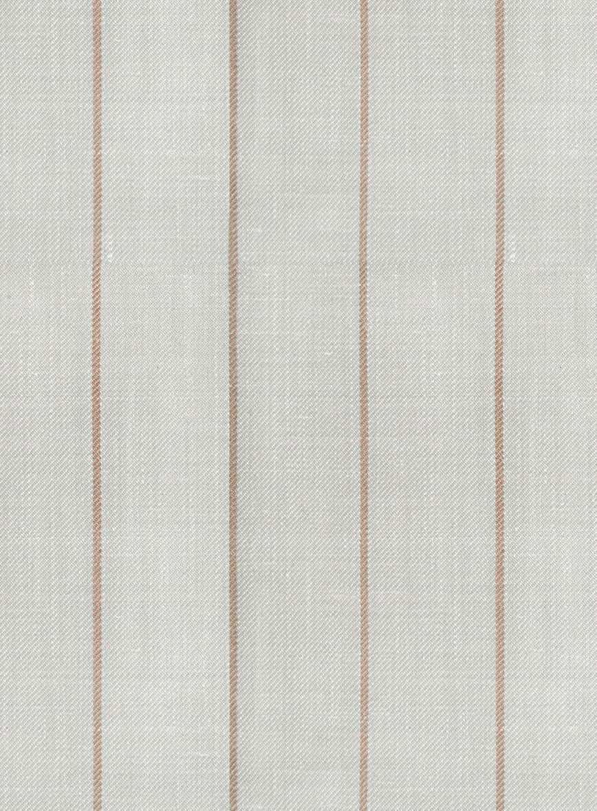 London Loom Stone Fawn Wool Silk Linen Suit - StudioSuits