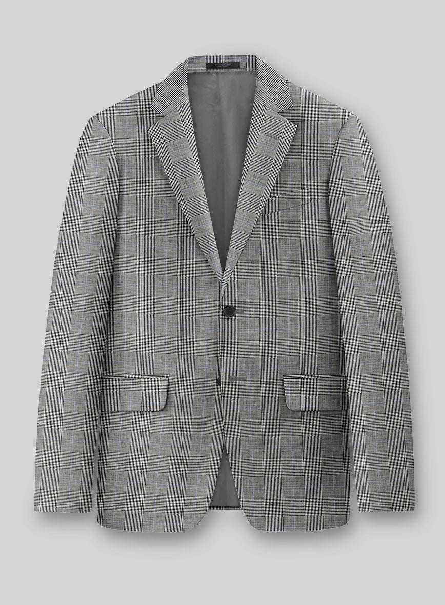 London Loom Avelio Prince of Wales Wool Jacket - StudioSuits