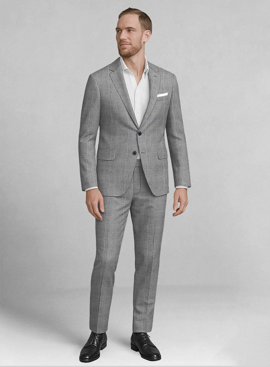 London Loom Avelio Prince of Wales Wool Suit - StudioSuits