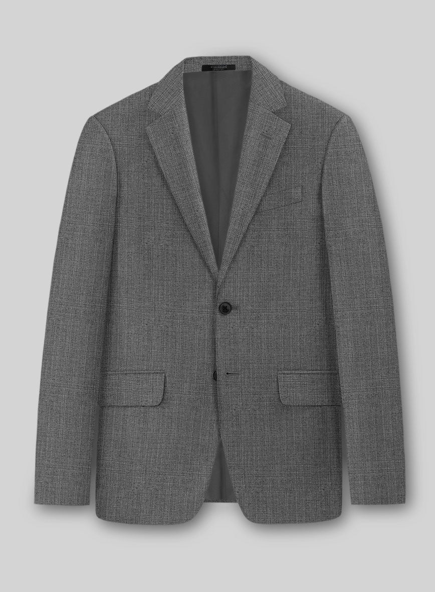 London Loom Bellari Sharkskin Wool Jacket - StudioSuits