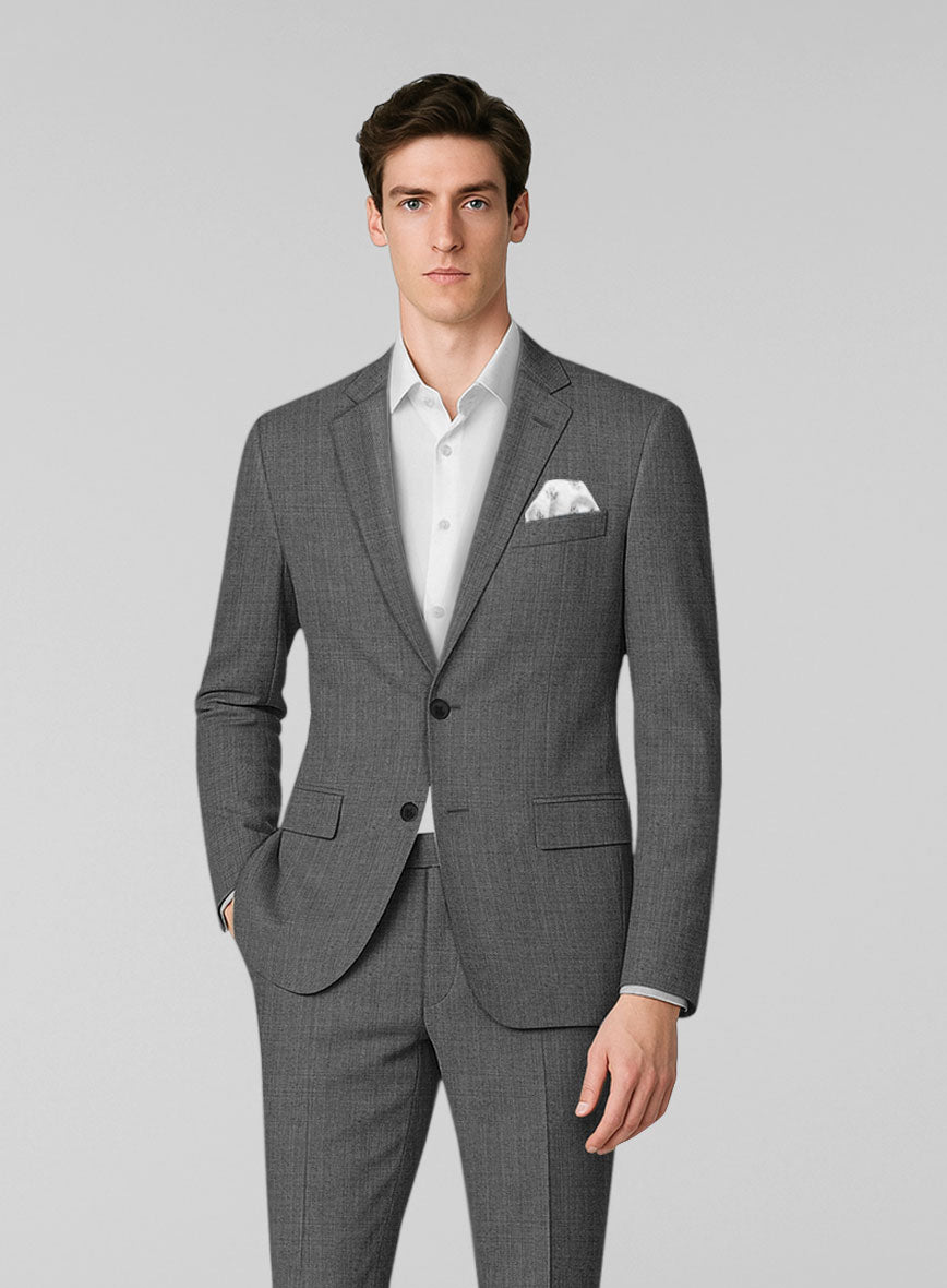 London Loom Bellari Sharkskin Wool Suit - StudioSuits