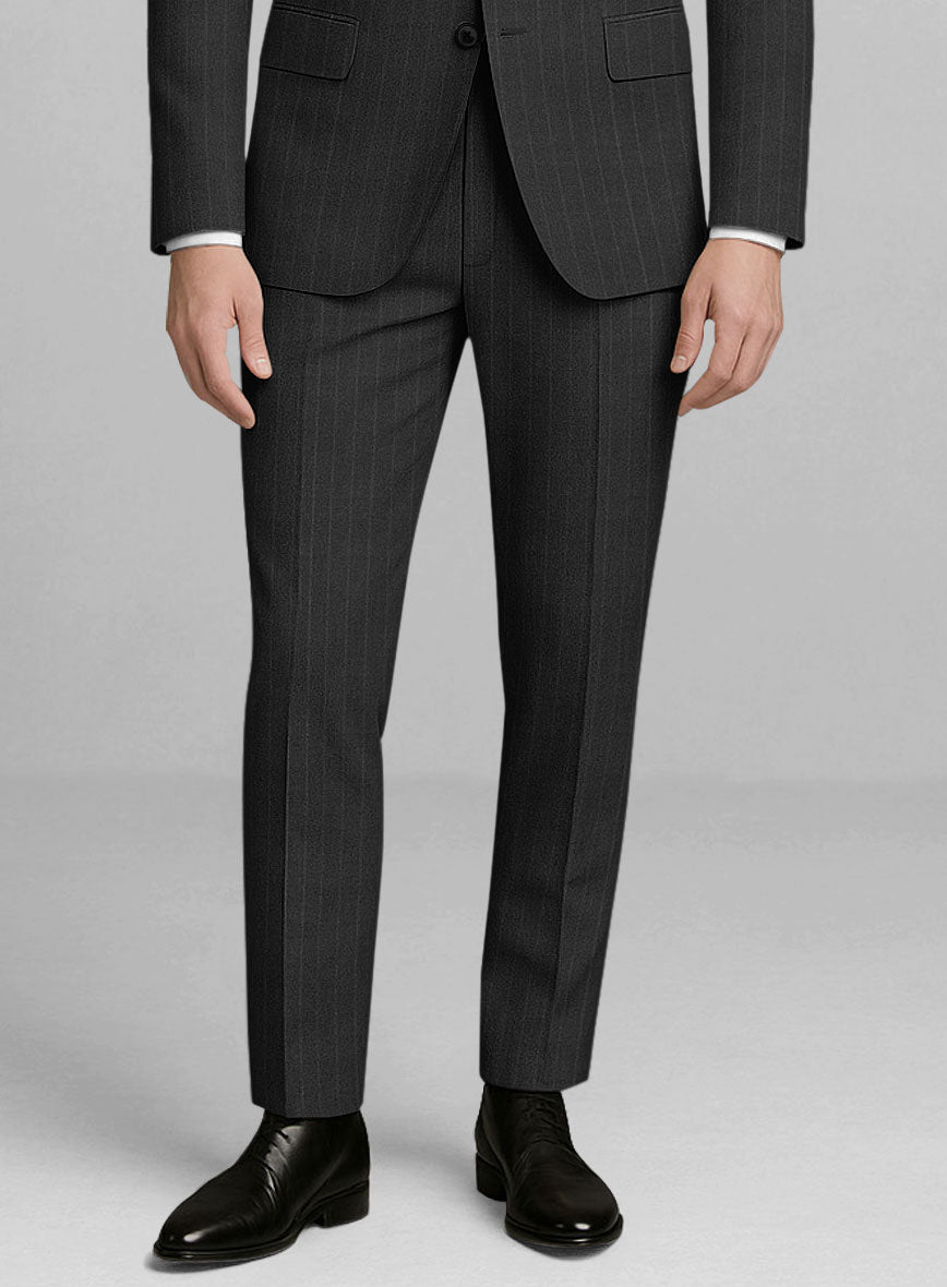London Loom Caelro Stripe Wool Suit - StudioSuits