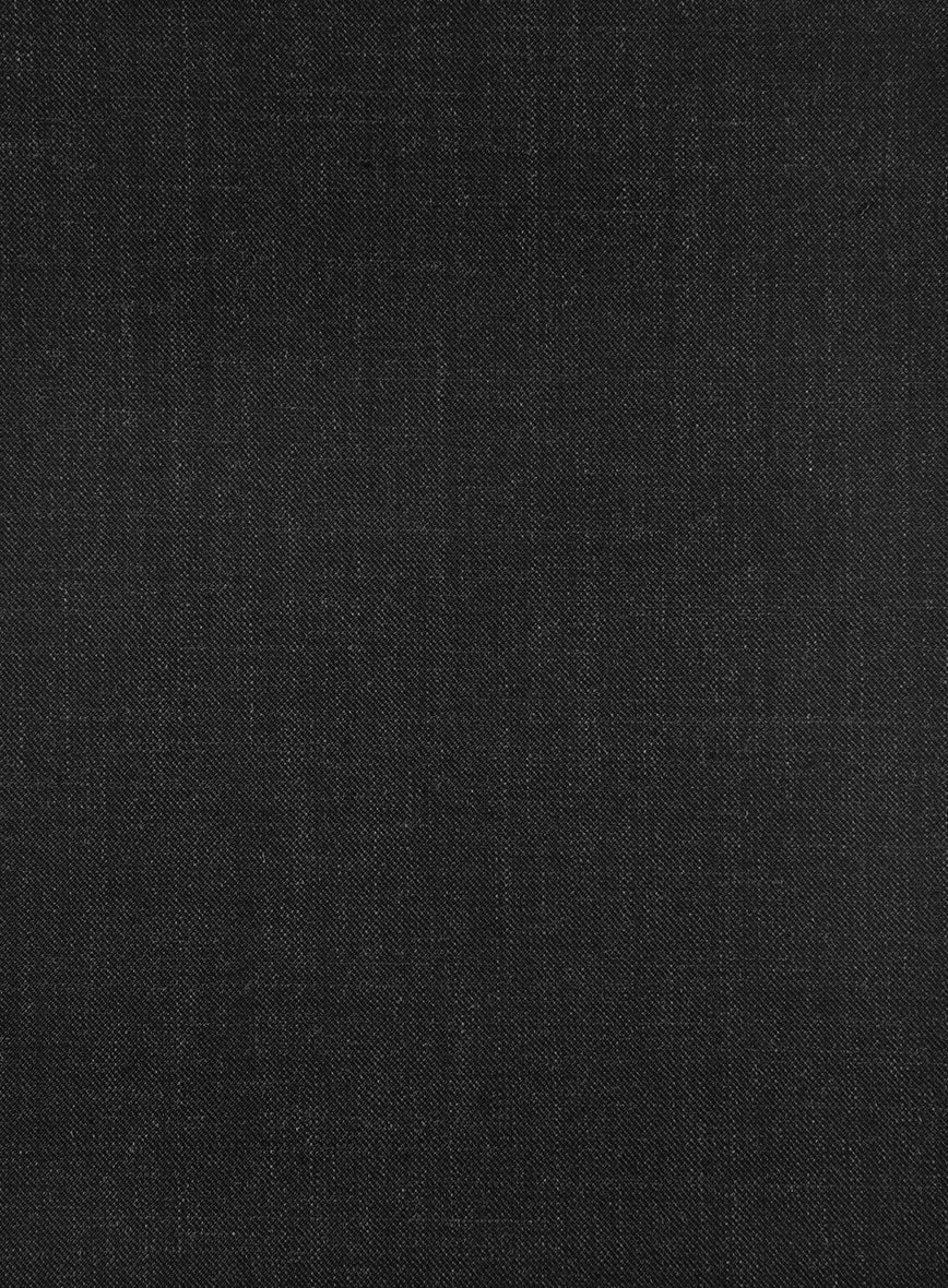 London Loom Corvello Black Wool Wool Pants - StudioSuits