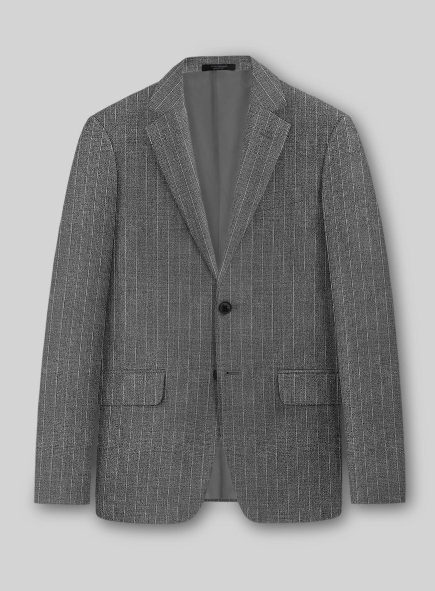 London Loom Dariox Stripe Wool Jacket - StudioSuits