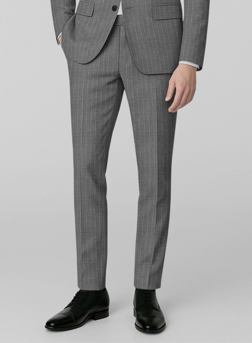 London Loom Dariox Stripe Wool Suit - StudioSuits