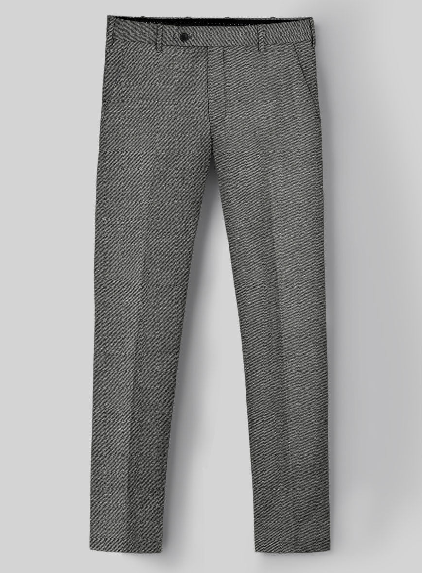 London Loom Gray Twill Wool Silk Linen Suit – StudioSuits