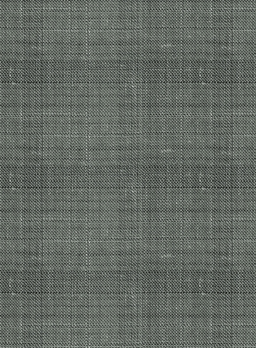 London Loom Green Bruna Wool Silk Linen Suit - StudioSuits