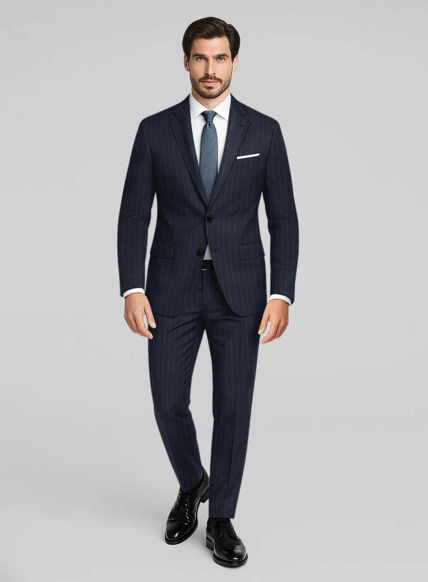 London Loom Marzino Stripe Wool Suit - StudioSuits