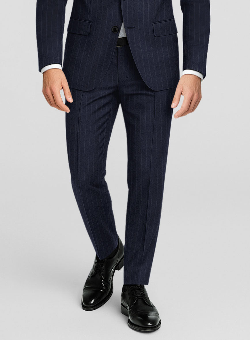 London Loom Marzino Stripe Wool Suit - StudioSuits