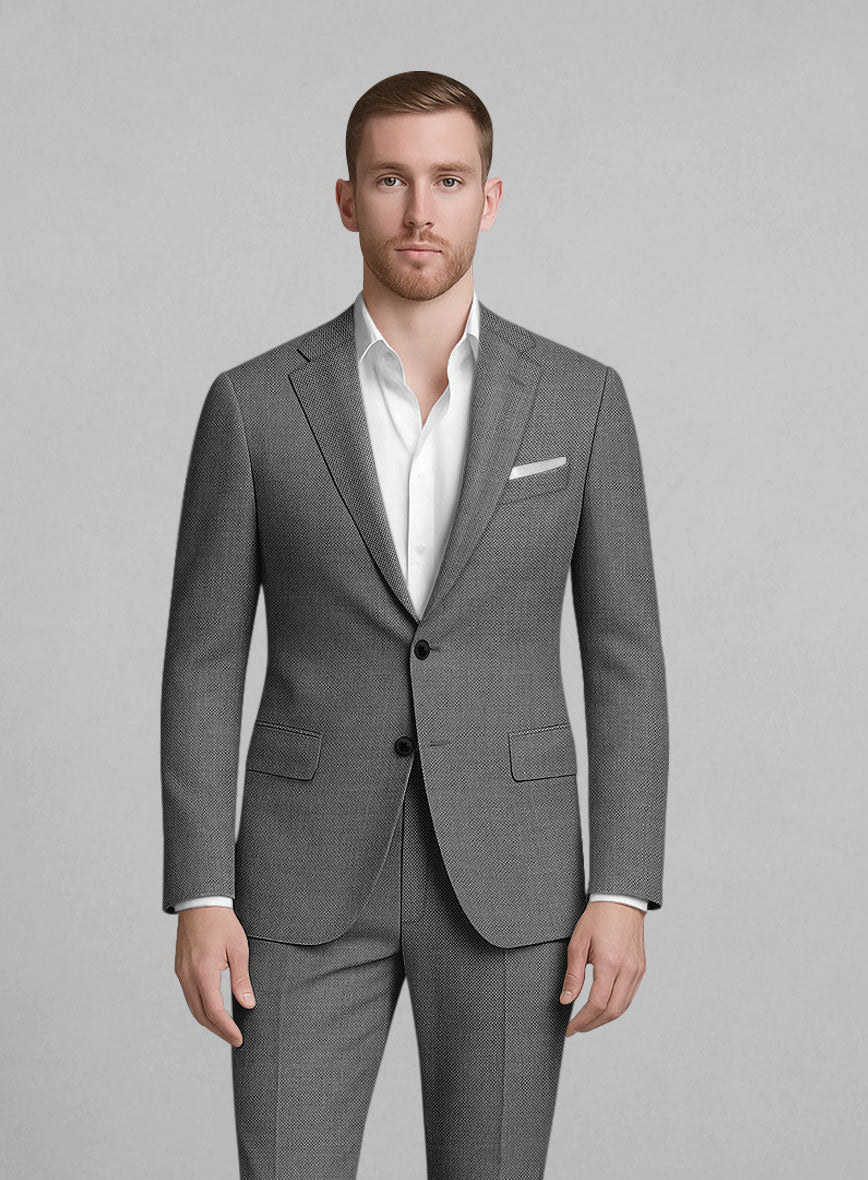 London Loom Orrenzo Birdseye Wool Suit - StudioSuits