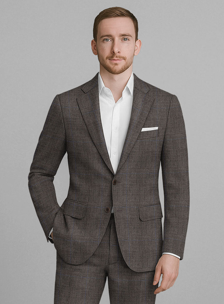 London Loom Zefero Glen Wool Jacket - StudioSuits