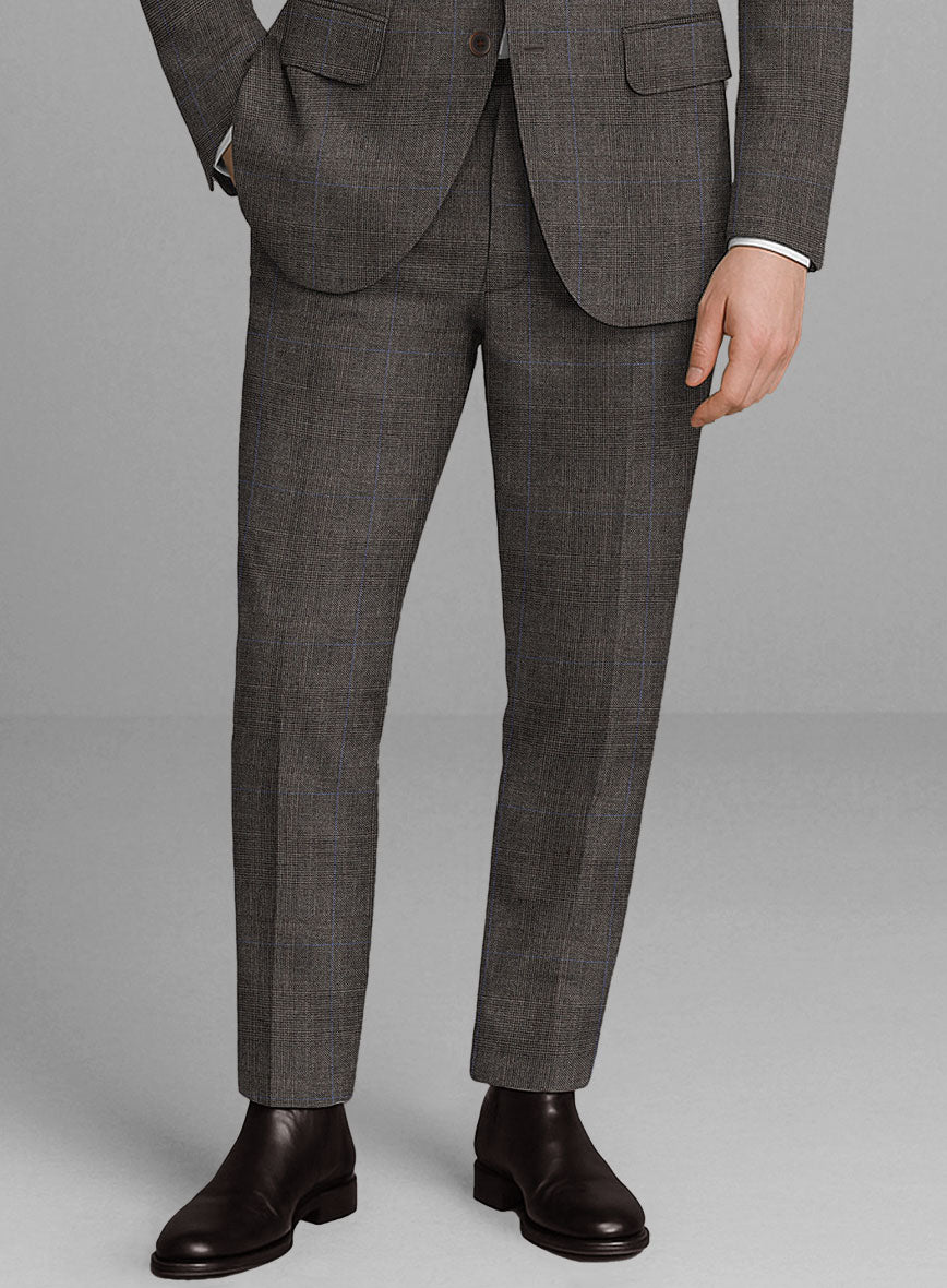 London Loom Zefero Glen Wool Pants - StudioSuits