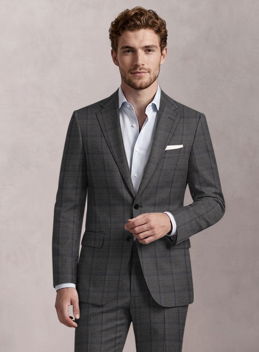 Loro Piana Suitmate Ash Gray Check Jacket - StudioSuits