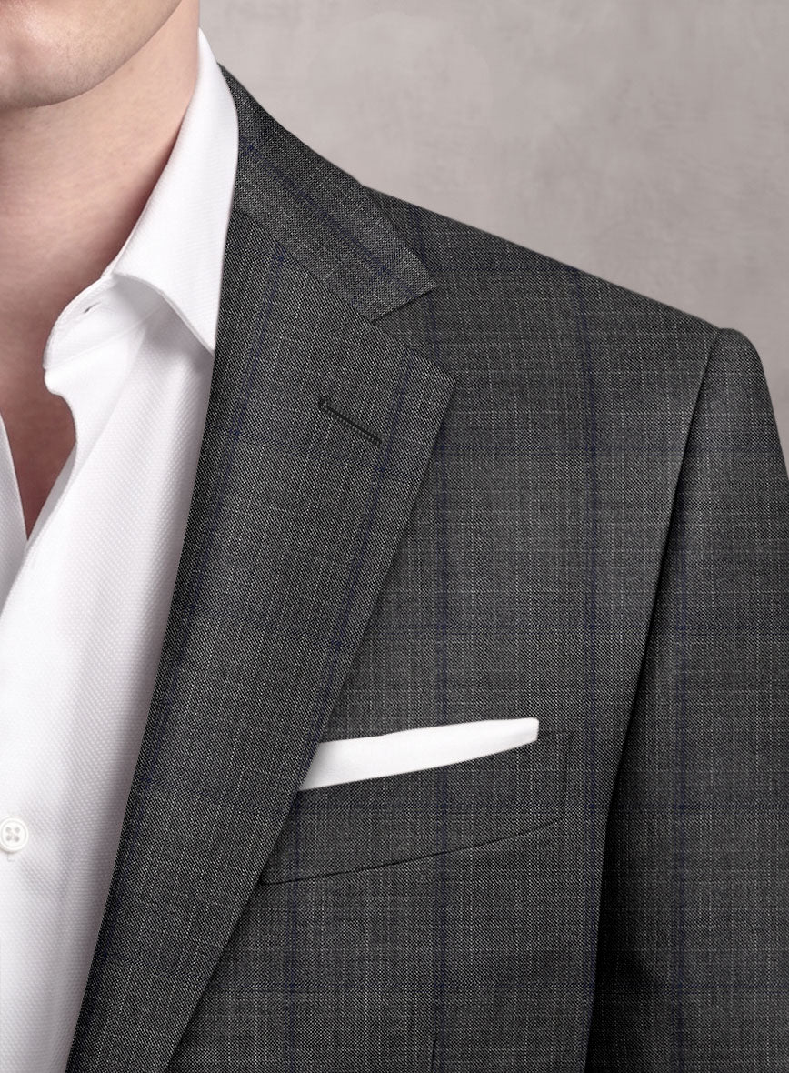 Loro Piana Suitmate Ash Gray Check Jacket - StudioSuits
