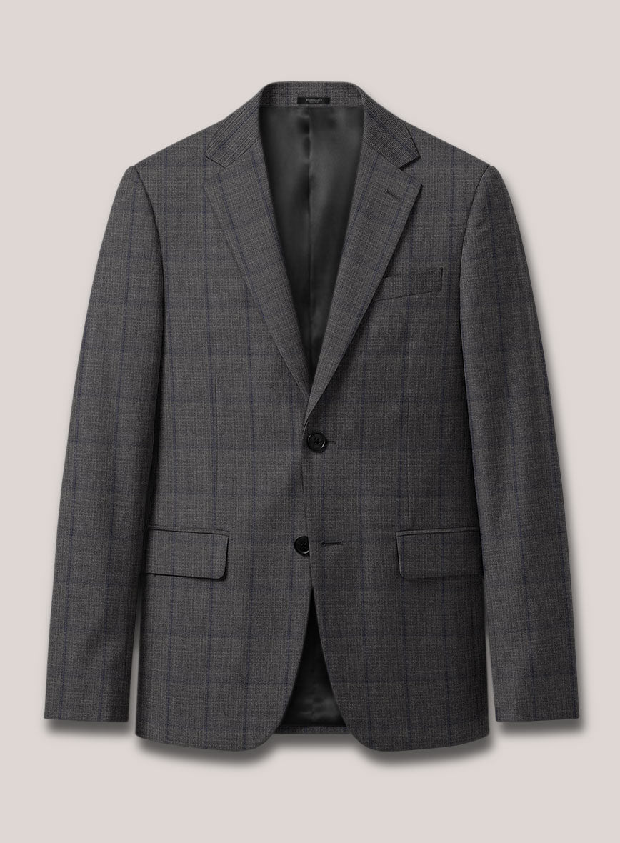 Loro Piana Suitmate Ash Gray Check Suit - StudioSuits