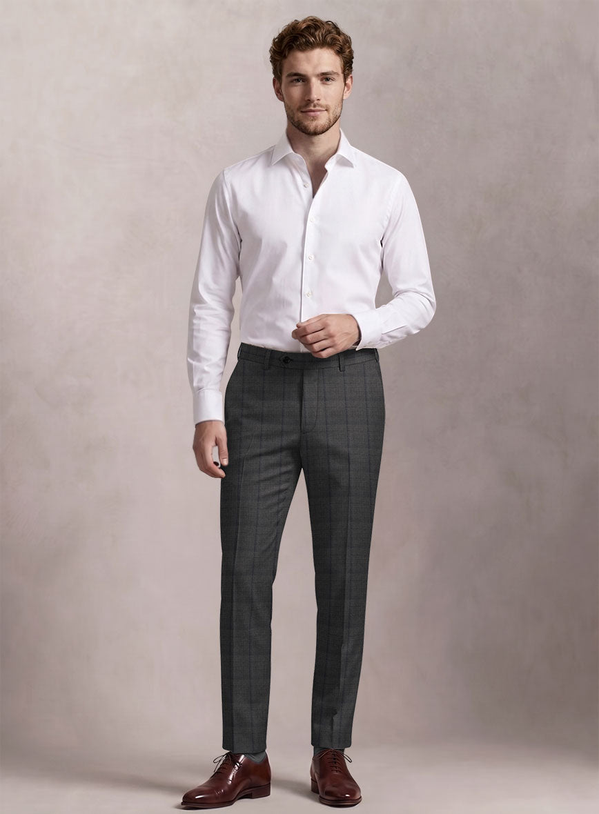 Loro Piana Suitmate Ash Gray Check Suit - StudioSuits