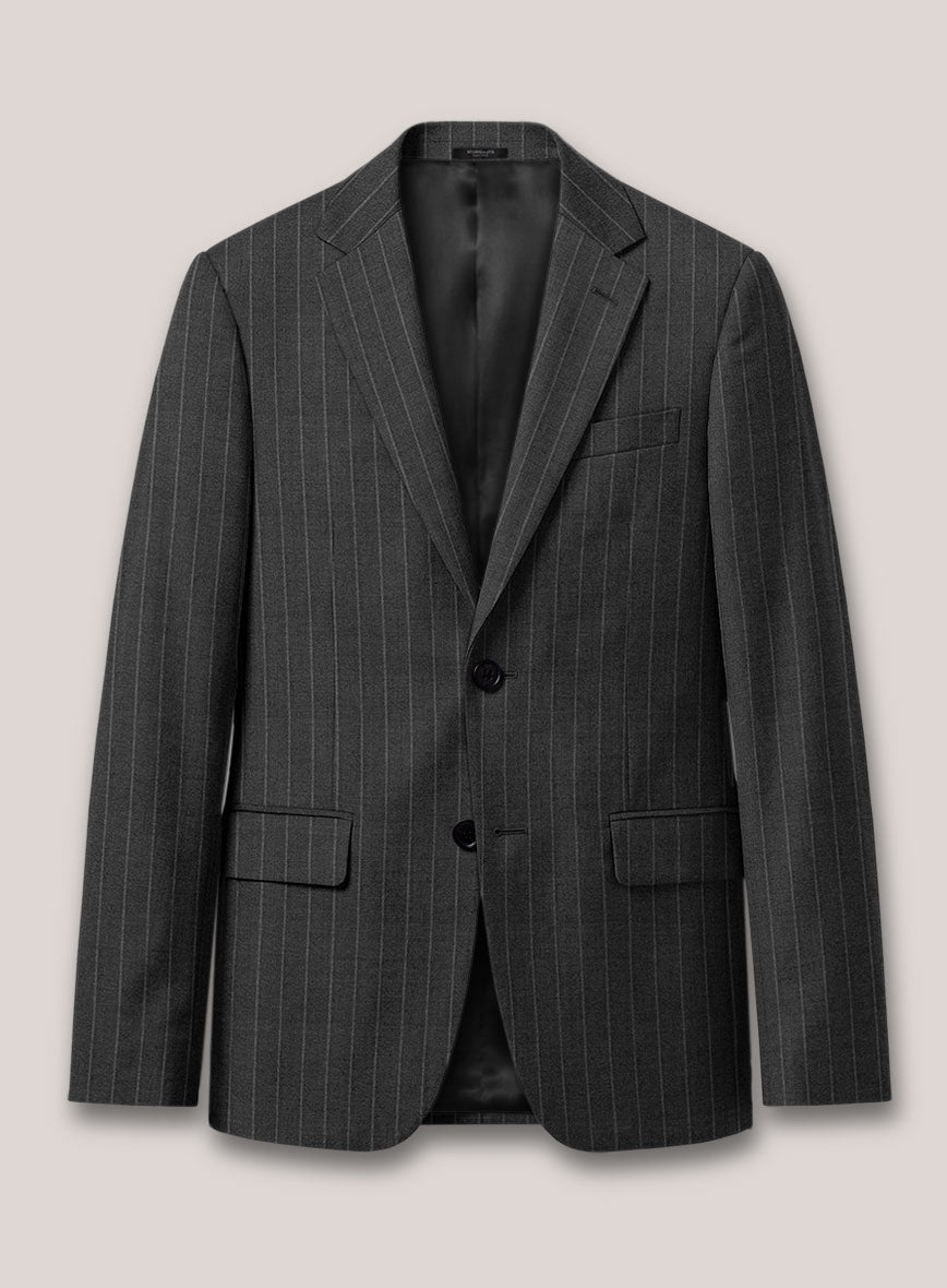 Loro Piana Suitmate Ash Gray Stripe Jacket - StudioSuits