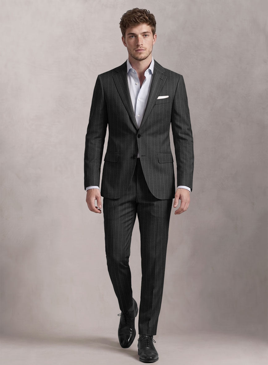 Loro Piana Suitmate Ash Gray Stripe Suit - StudioSuits