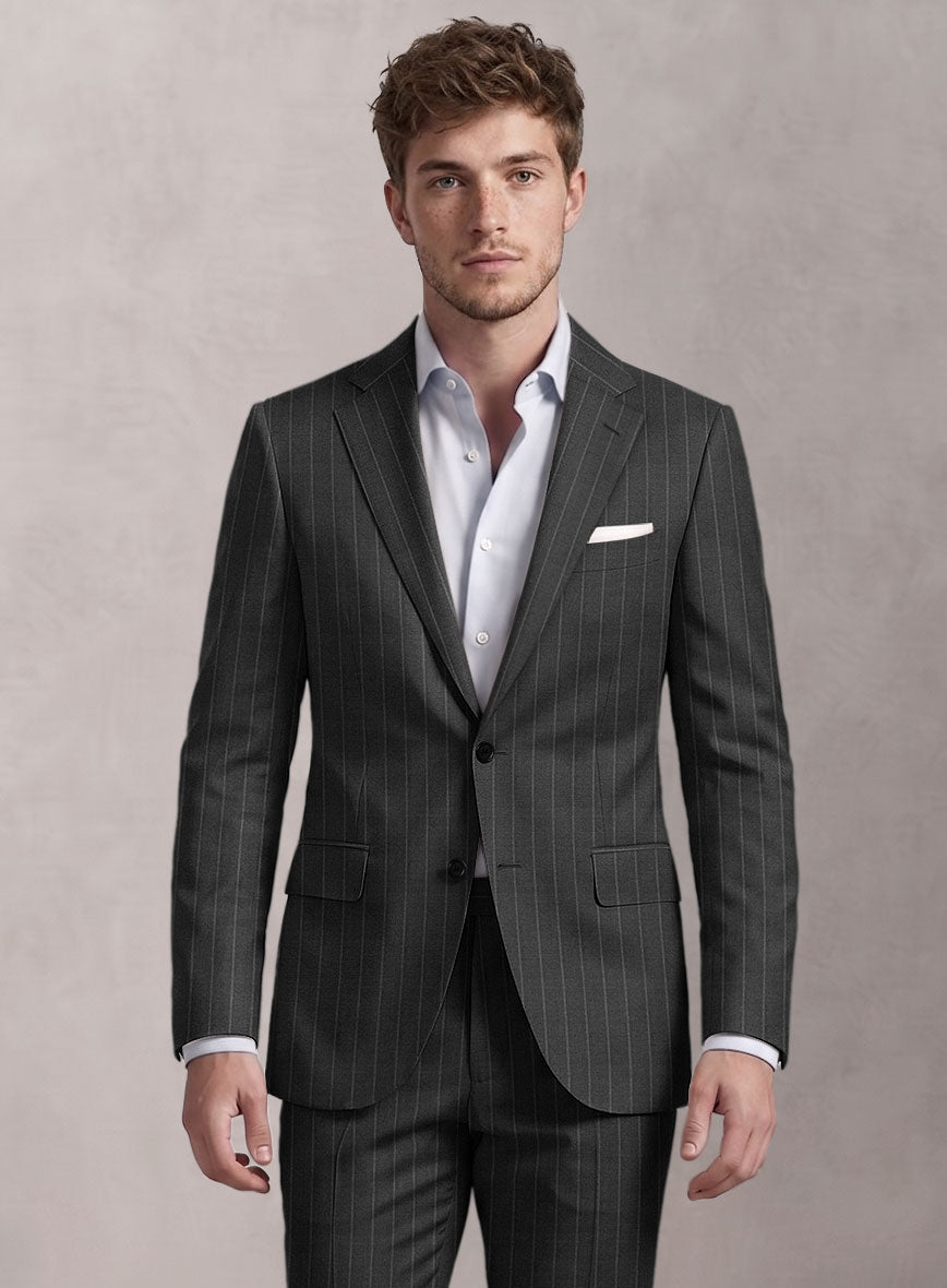 Loro Piana Suitmate Ash Gray Stripe Suit - StudioSuits