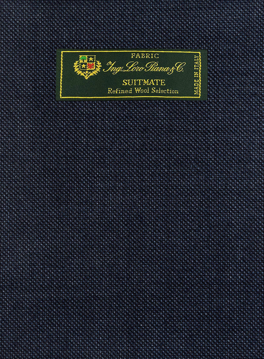 Loro Piana Suitmate Birdseye Blue Pants - StudioSuits