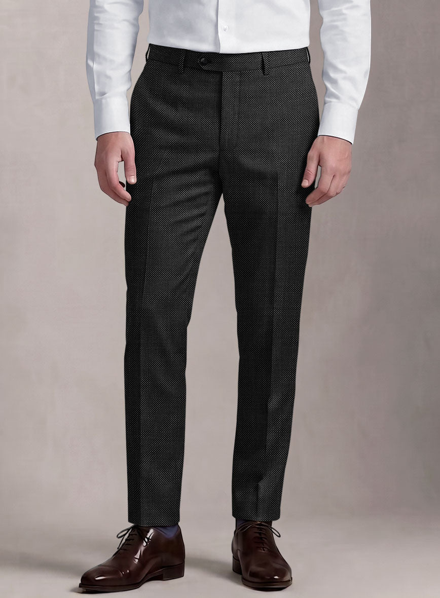 Loro Piana Suitmate Birdseye Gray Pants - StudioSuits
