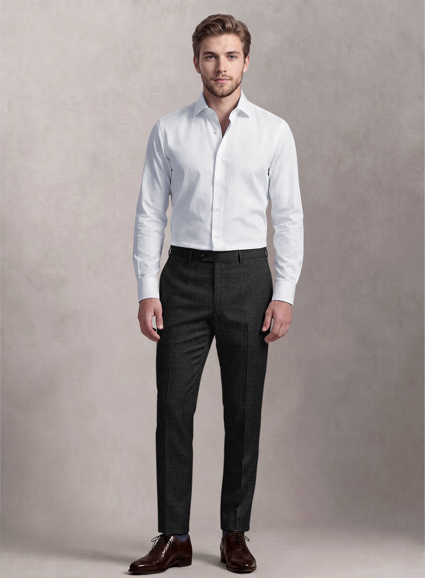 Loro Piana Suitmate Birdseye Gray Pants - StudioSuits