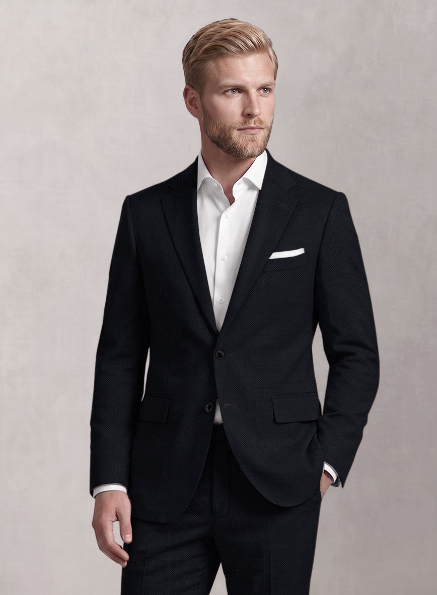 Loro Piana Suitmate Birdseye Midnight Blue Jacket - StudioSuits