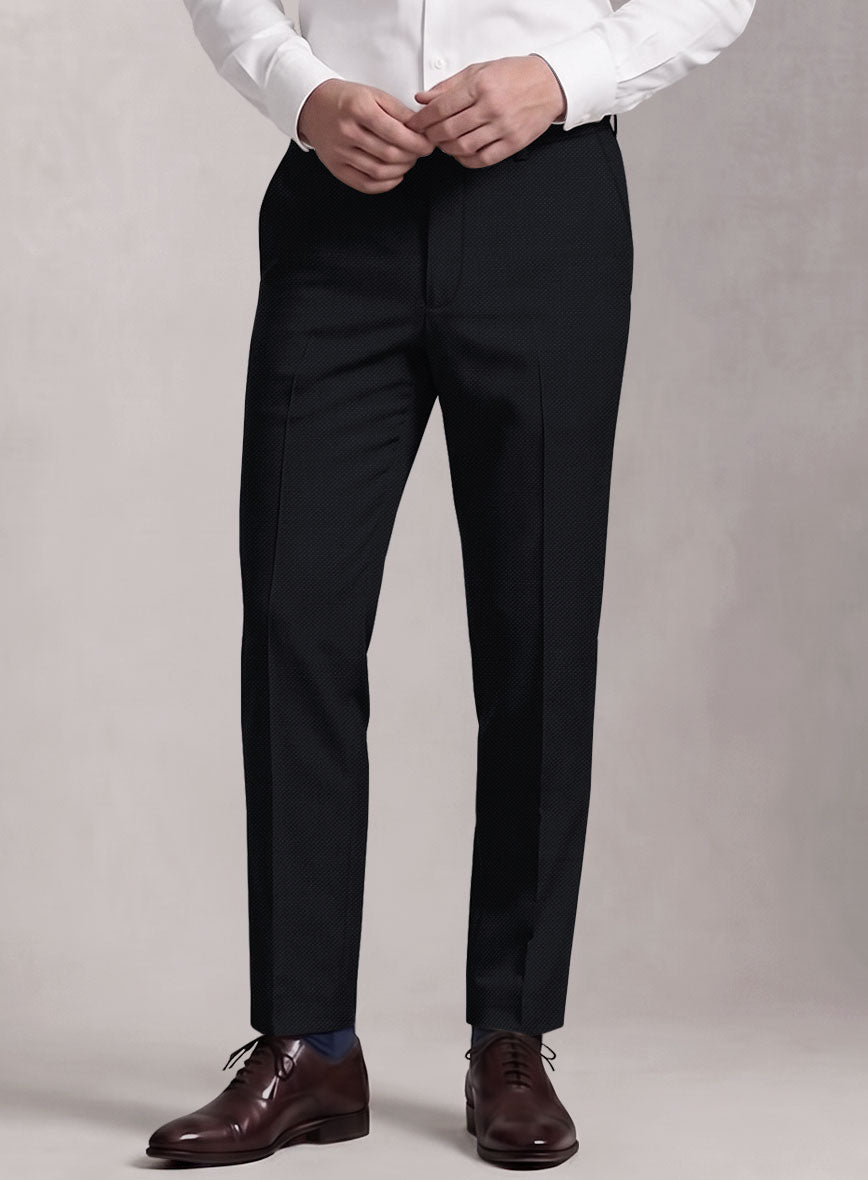 Loro Piana Suitmate Birdseye Midnight Blue Pants - StudioSuits