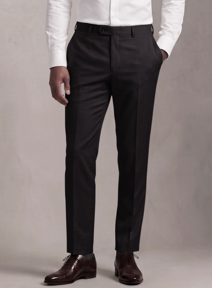 Loro Piana Suitmate Birdseye Wine Pants - StudioSuits