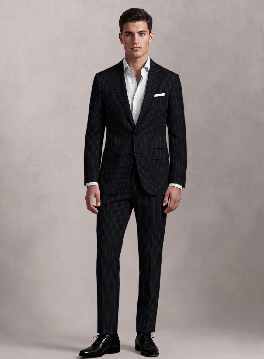 Loro Piana Suitmate Black Stripe Suit - StudioSuits