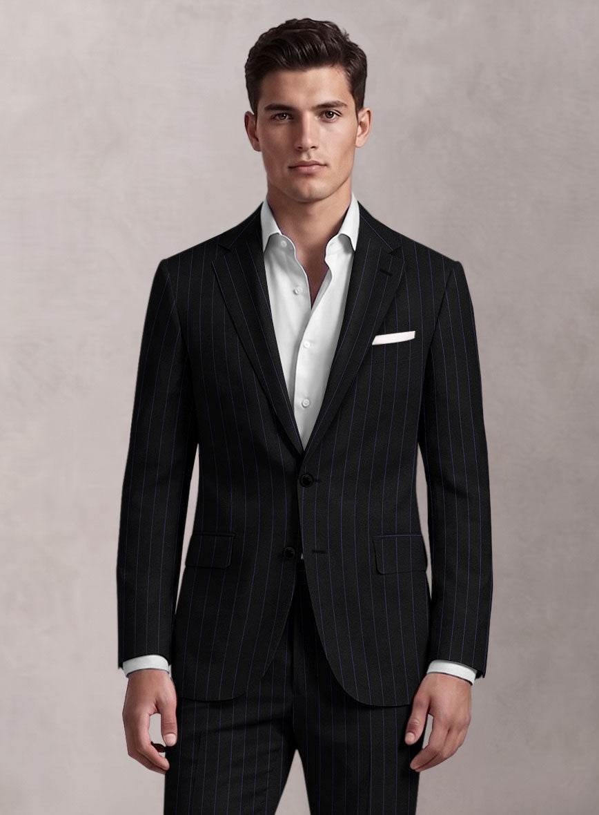 Loro Piana Suitmate Black Stripe Suit - StudioSuits