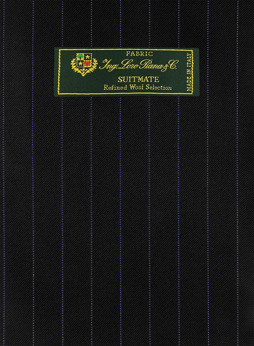 Loro Piana Suitmate Black Stripe Pants - StudioSuits