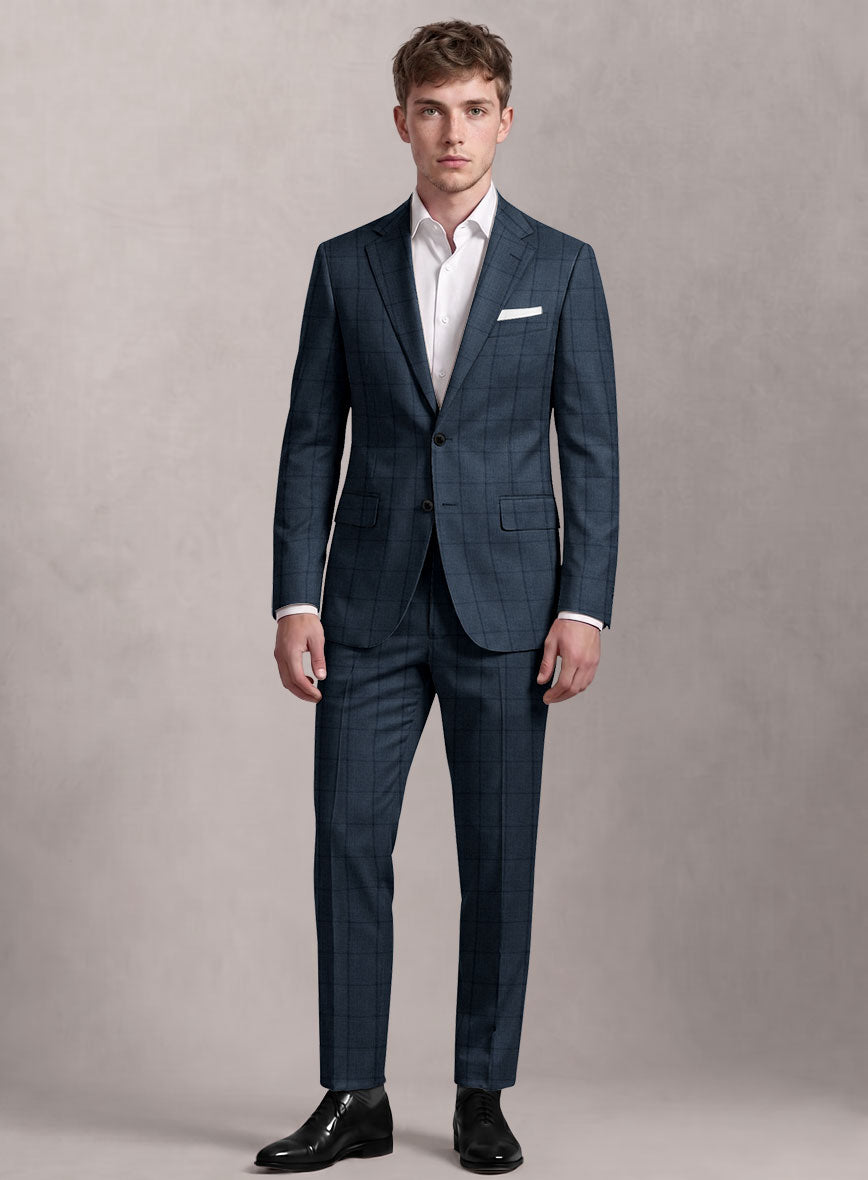 Loro Piana Suitmate Blue Check Suit - StudioSuits
