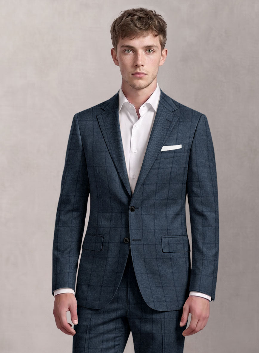 Loro Piana Suitmate Blue Check Suit - StudioSuits