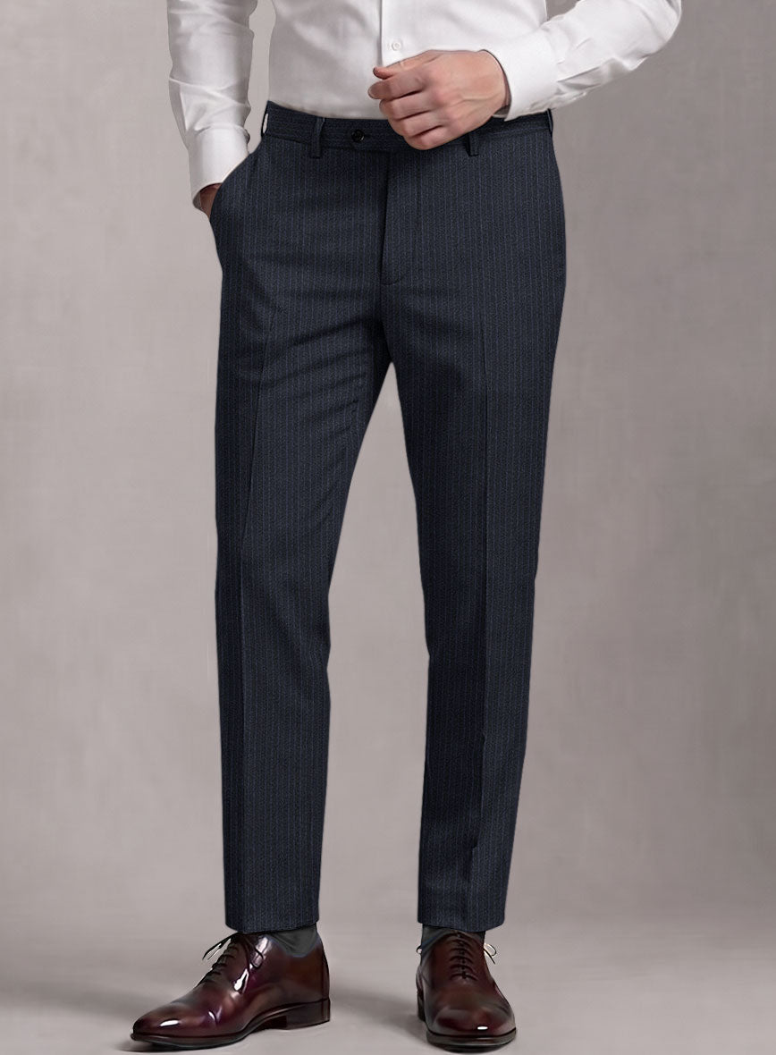 Loro Piana Suitmate Blue Herringbone Stripe Suit - StudioSuits