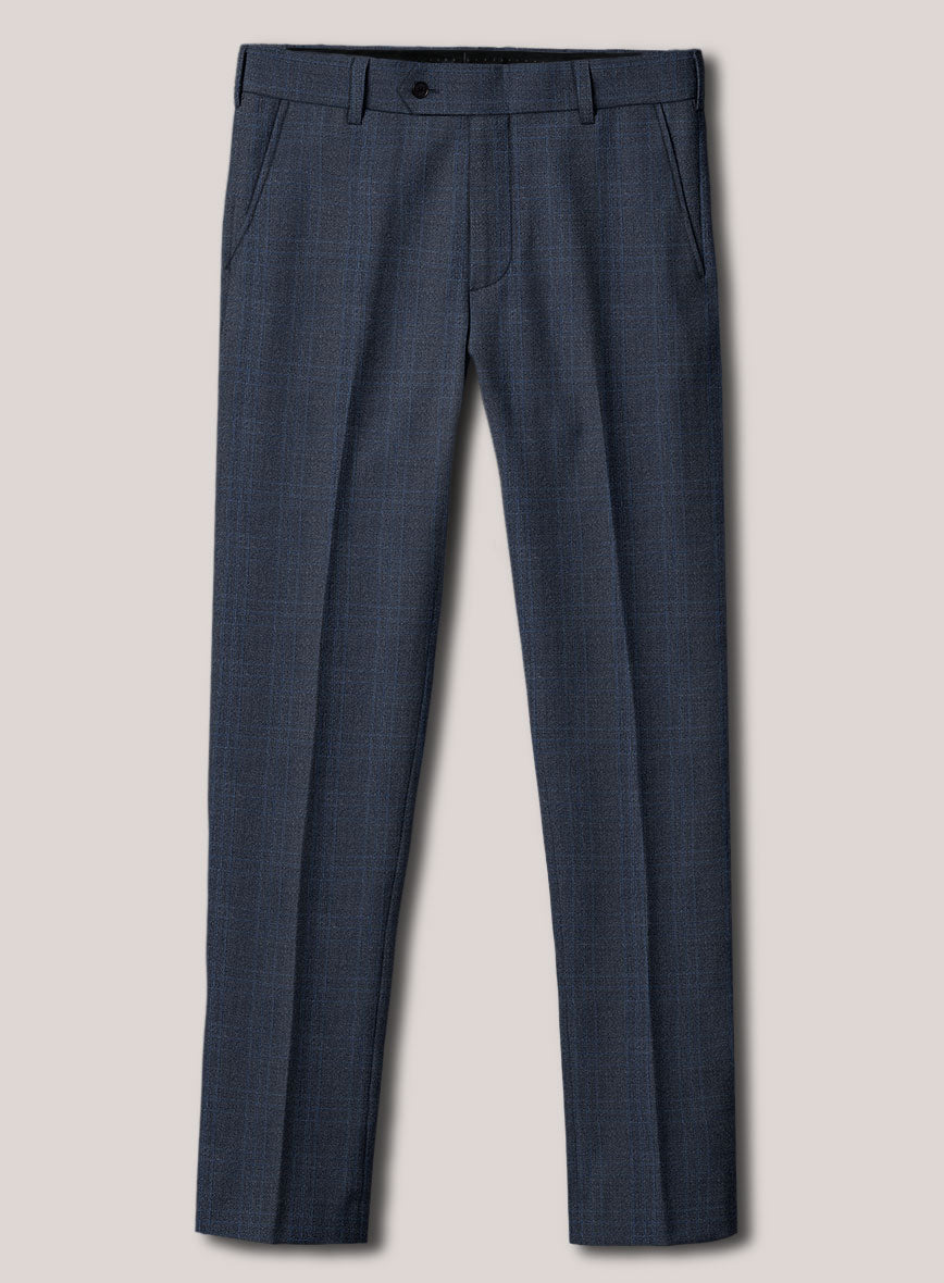 Loro Piana Suitmate Blue Tartan Pants - StudioSuits